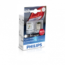 Сигнальные LED лампы Philips X-tremeVision LED 12898RX2 P21W